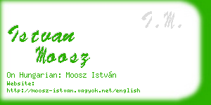 istvan moosz business card
